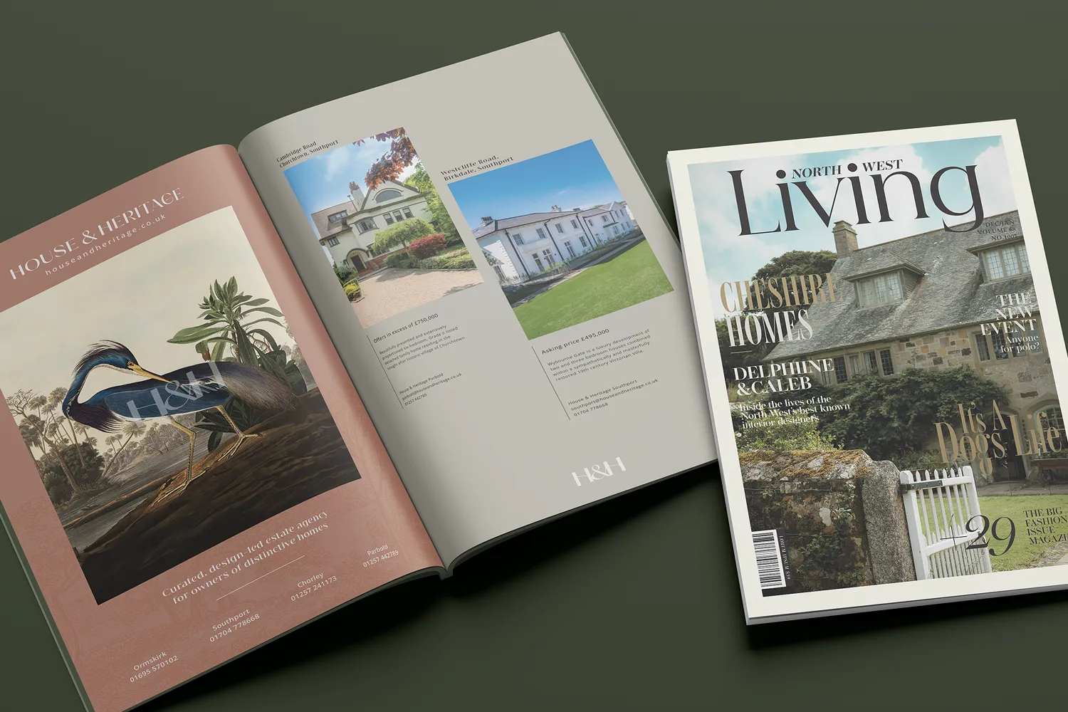 House & Heritage lifestlye magazine publication property advert