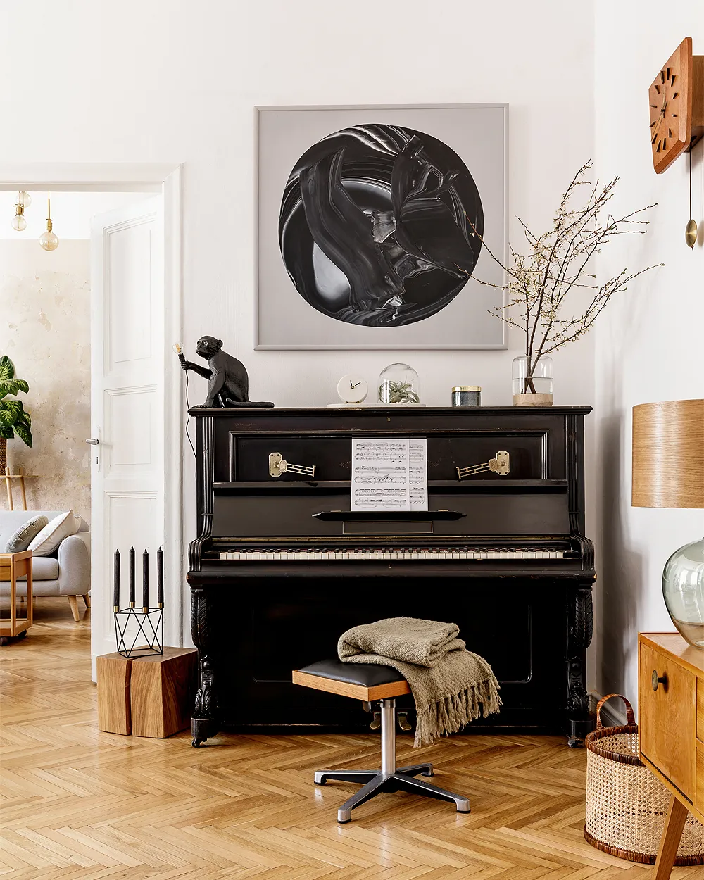 House & Heritage property interior with a piano